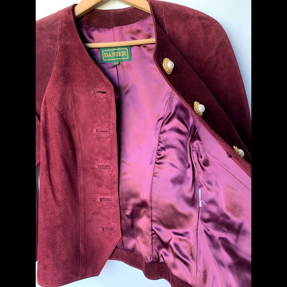 COPY - XS, Danier, vintage maroon leather jacket - Picture 5 of 15